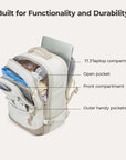 Falco 40L Expandable Airline Approved Carry On Travel Backpack