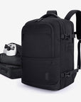 40L Black Travel Backpack with Shoes StorageBag