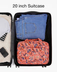 Bonchemin Red Floral The Space Saver Toiletry Bag