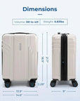 Jetsetter 20 Inch Expandable PC Hard Shell Spinner Luggage - BAGSMART