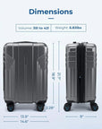Jetsetter 20 Inch Expandable PC Hard Shell Spinner Luggage - BAGSMART