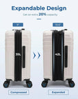 Jetsetter 20 Inch Expandable PC Hard Shell Spinner Luggage - BAGSMART