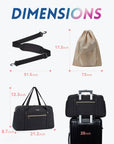 Weekender Overnight Bag Large Carry-on Bag With Shoe Bag
