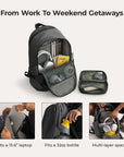 Soar 25L 180° Open Clamshell Travel Backpack Set
