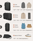 6PCS Compression Travel Packing Cubes for Suitcases