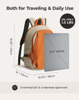 Soar_25L_Clamshell_travel_Backpack_Set_Orange_with__15.6_laptop_compartment orange