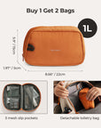 Soar_25L_Clamshell_travel_Backpack_Set_Orange_with_detachable_bag orange