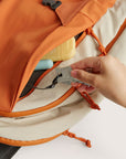 Soar_25L_Clamshell_travel_Backpack_Set_Orange_with_keychain_leash orange