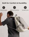 Soar_25L_Clamshell_travel_Backpack_Set_gray_with_detachable_bag gray