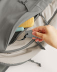 Soar_25L_Clamshell_travel_Backpack_Set_gray_with_keychain_leash gray