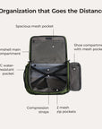 Paz 43L Carry On Travel Duffle Backpack