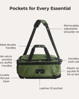 Paz 43L Carry On Travel Duffle Backpack