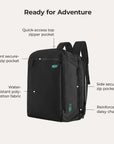 Paz 43L Carry On Travel Duffle Backpack