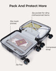 Daren 16-20 Inch Lightweight Hardside Carry-On Suitcase