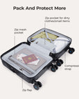 Daren 16-20 Inch Lightweight Hardside Carry-On Suitcase