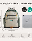 school girl kid backpack clipart celadon