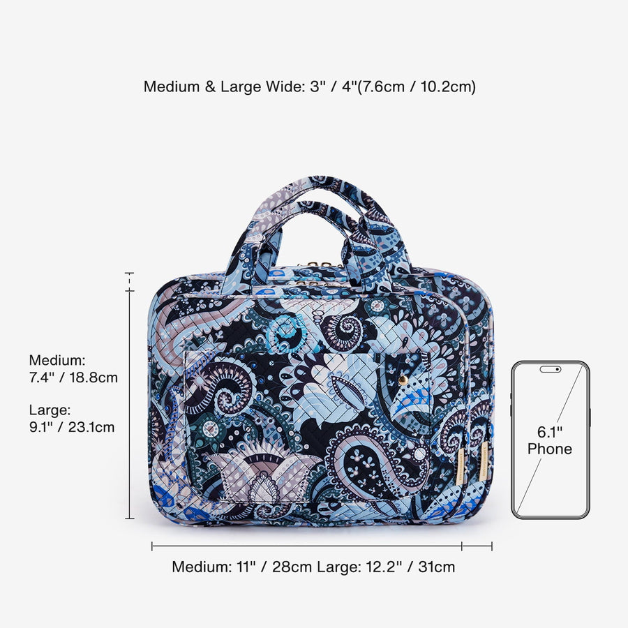 Bonchemin Blue Paisley The Space Saver Toiletry Bag