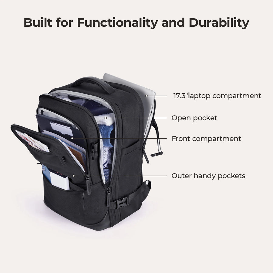 Falco 40L Expandable Airline Approved Carry On Travel Backpack
