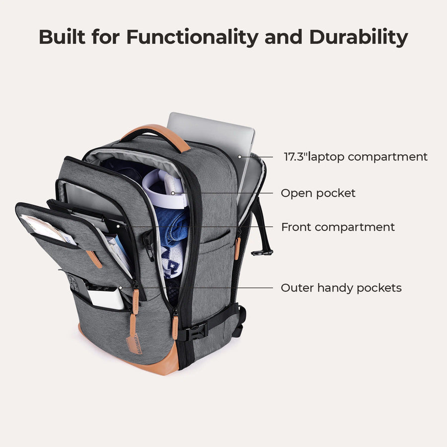 Falco 40L Expandable Airline Approved Carry On Travel Backpack