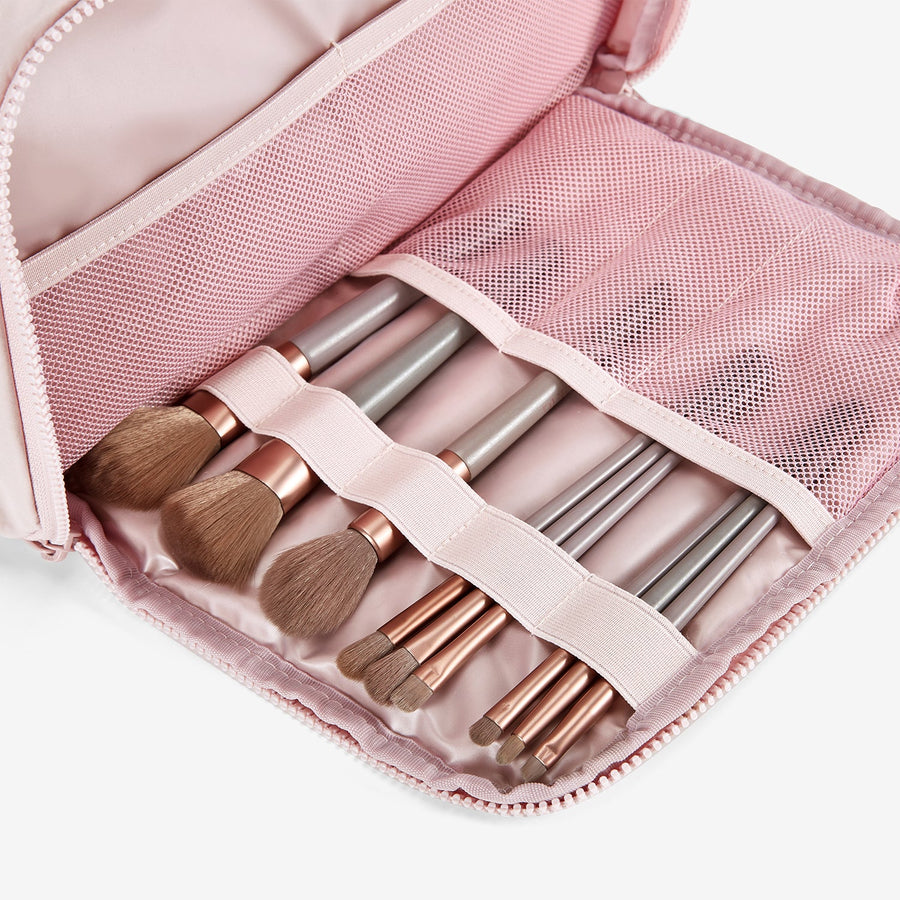 Makeup Bag Organizer with Makeup Brush Compartment