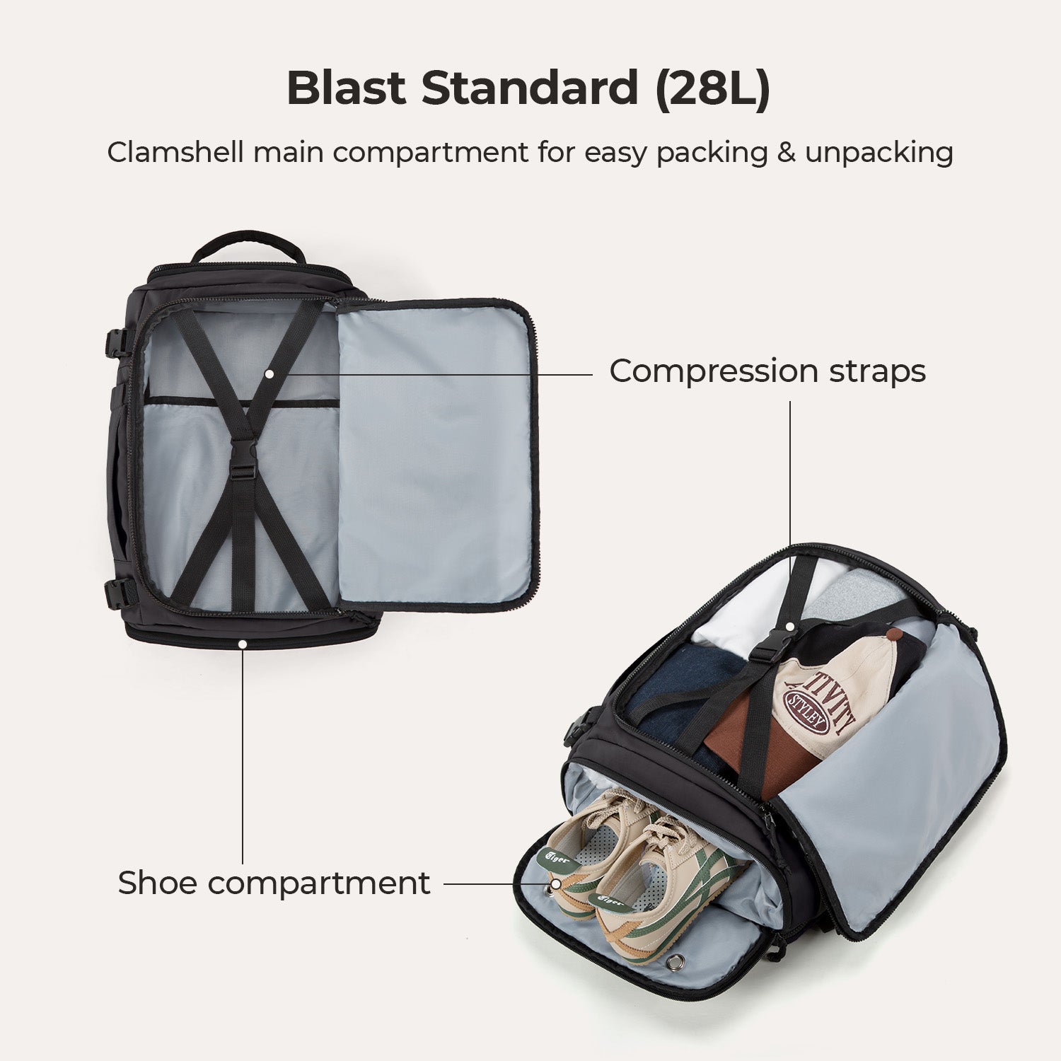 Blast Quick Access 28L-38L Handgepäck-Reiserucksack