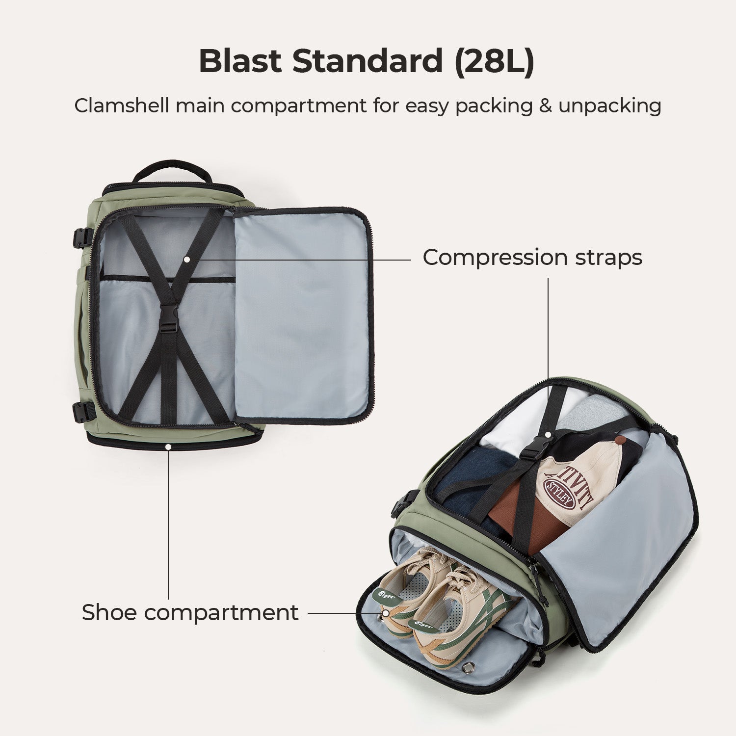 Blast Quick Access 28L-38L Handgepäck-Reiserucksack