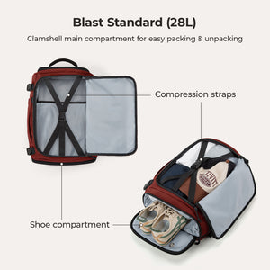 Sac à dos de voyage à accès rapide Blast 28L-38L