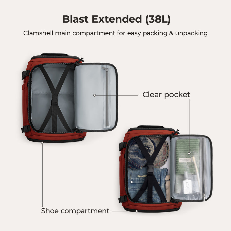 Sac à dos de voyage à accès rapide Blast 28L-38L