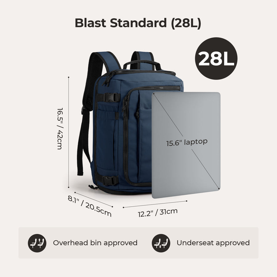 Sac à dos de voyage à accès rapide Blast 28L-38L