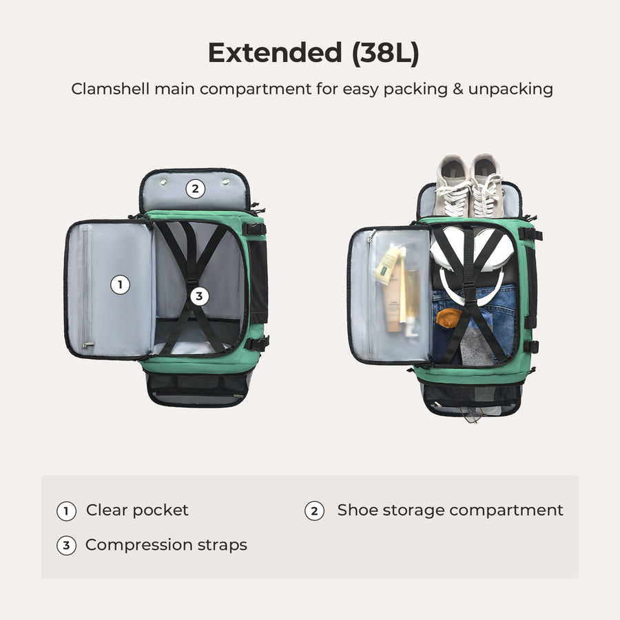 Sac à dos de voyage à accès rapide Blast 28L-38L