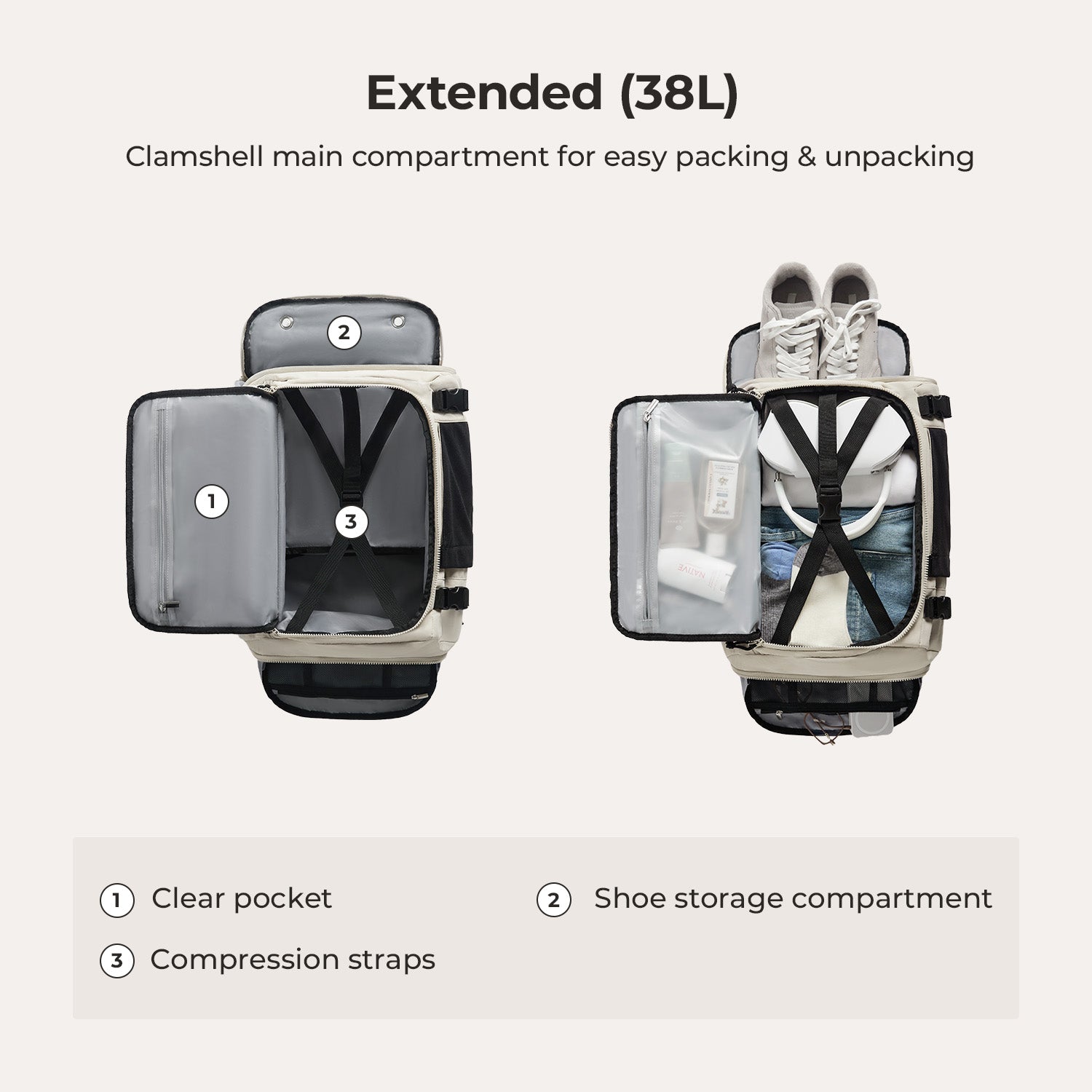 Blast Quick Access 28L-38L Handgepäck-Reiserucksack