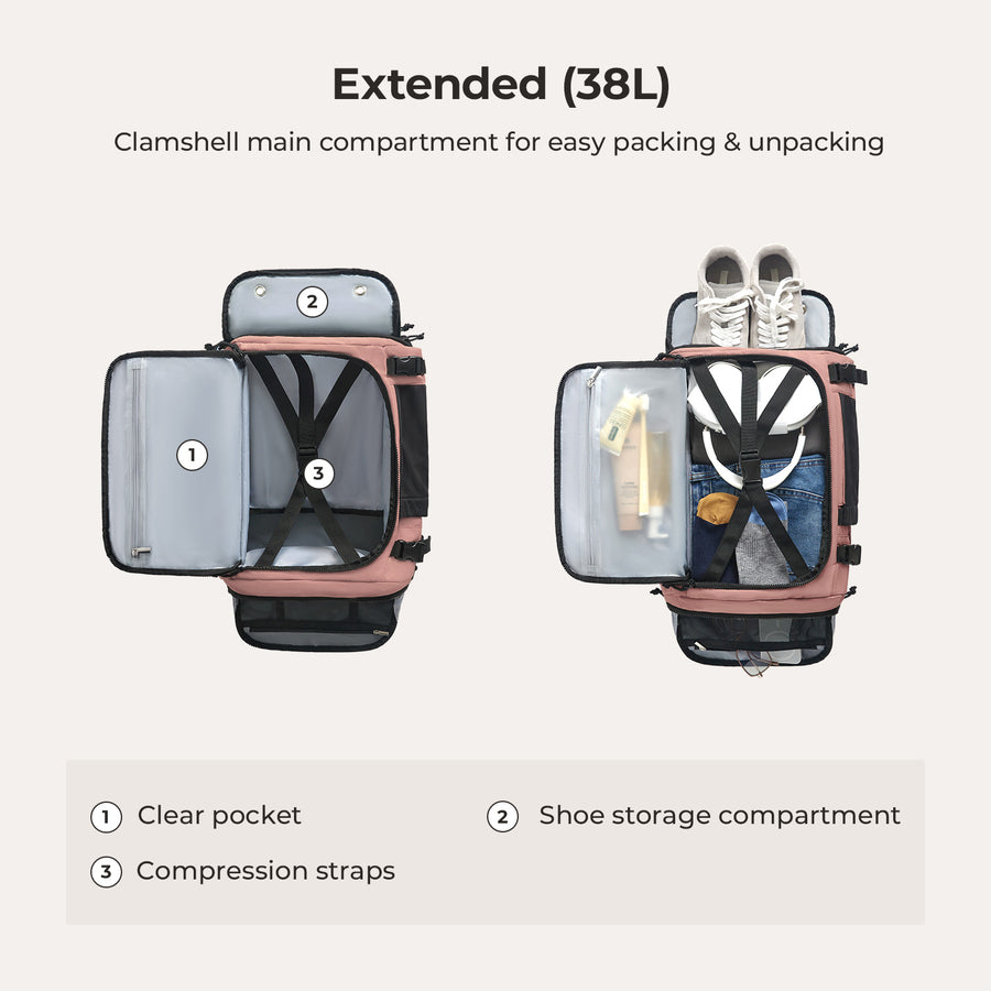 Blast Quick Access 28L-38L Handgepäck-Reiserucksack