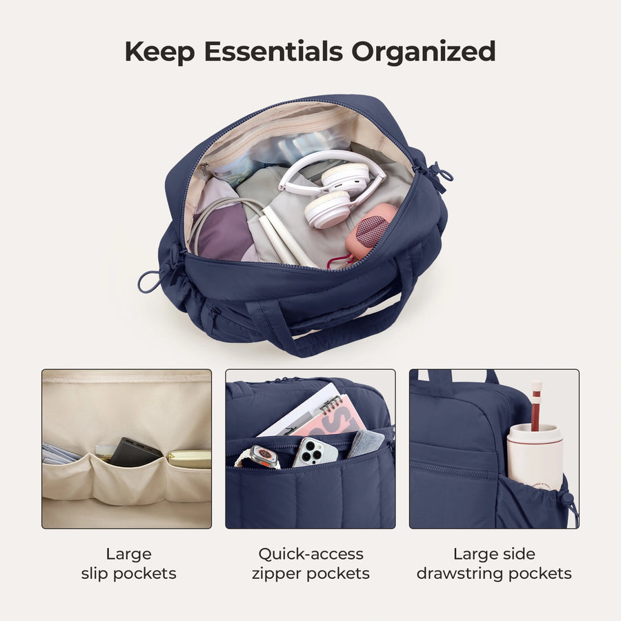 Puffy Water-Resistant Gym & Travel Duffle Bag