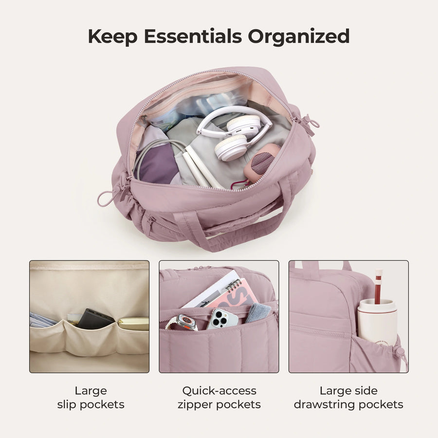 Puffy Water-Resistant Gym & Travel Duffle Bag