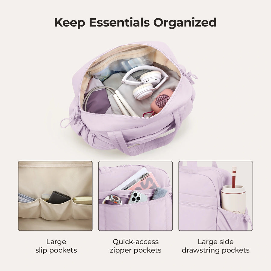 Puffy Water-Resistant Gym & Travel Duffle Bag