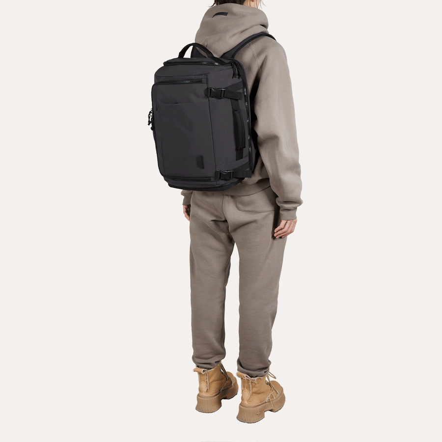 Bagsmart_Blast_Quick_Access_Carry_On_Travel_Backpack_black_with_4_Carrying_Modes