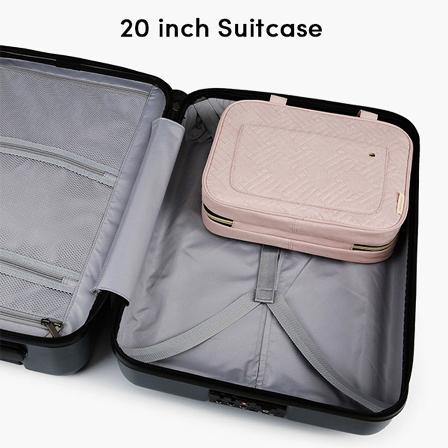 Bonchemin Travel Space Saver Pink Toiletry Bag for 20 inch Suitcase-Bagsmart