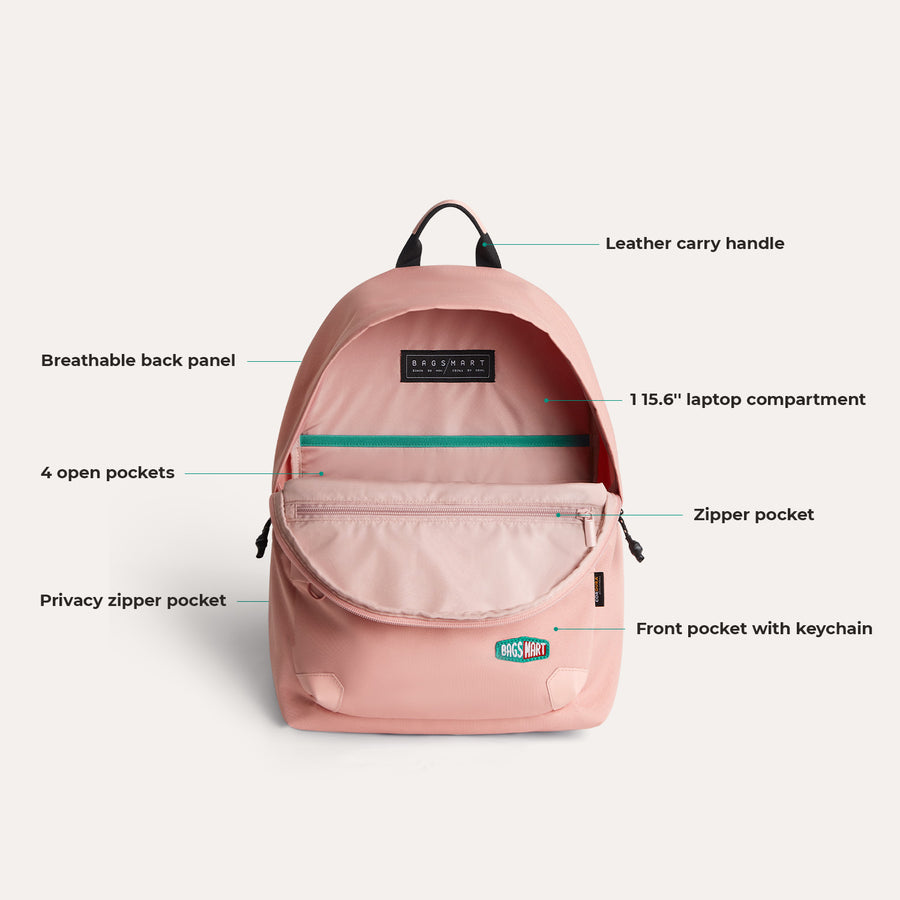 Pink_backpack_bag perfect_size