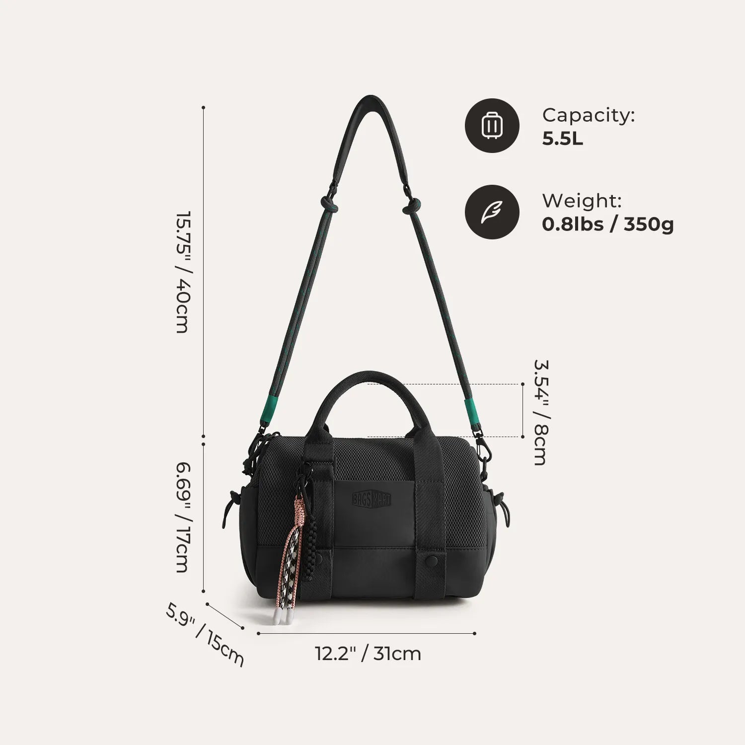 Reiki 5.5L Mini Gym Duffle Bag