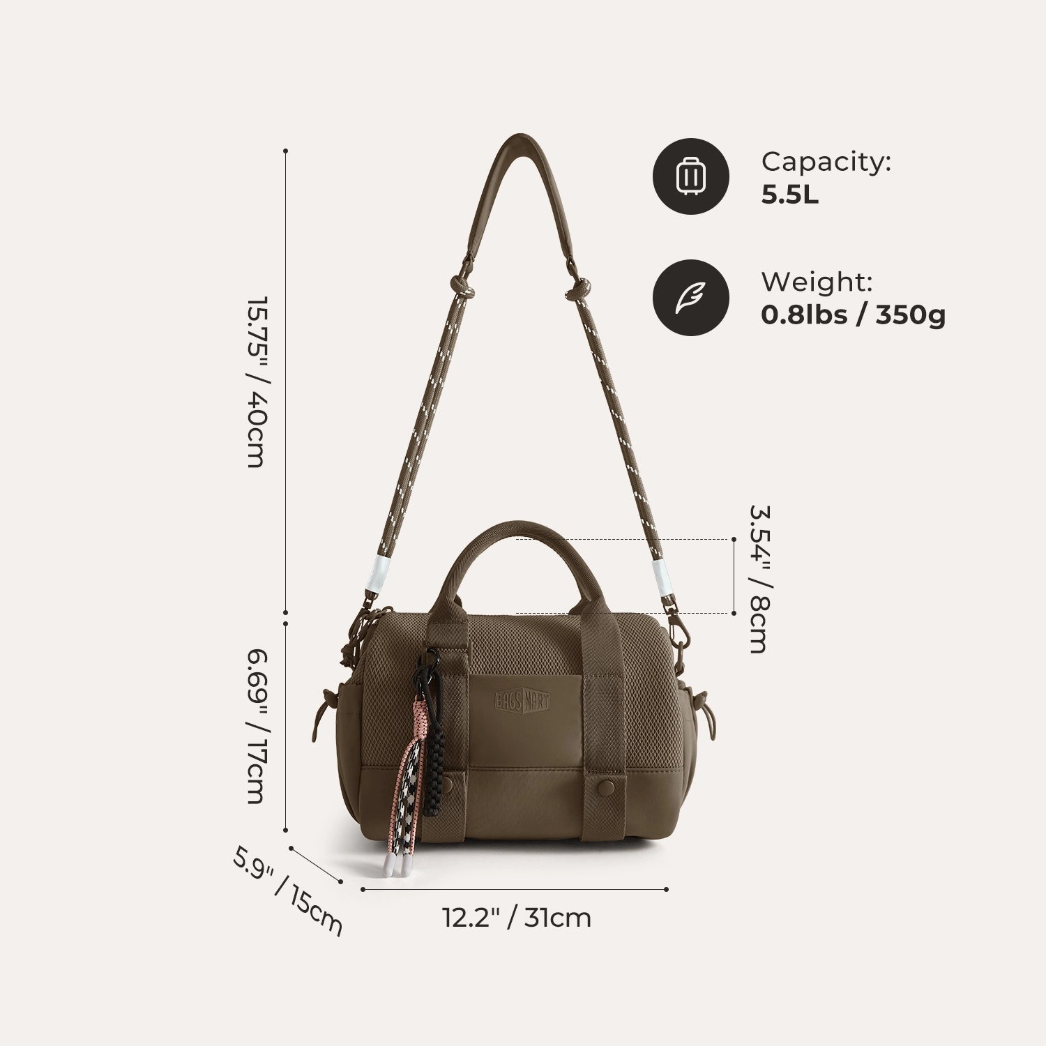 Reiki 5.5L Mini Gym Duffle Bag