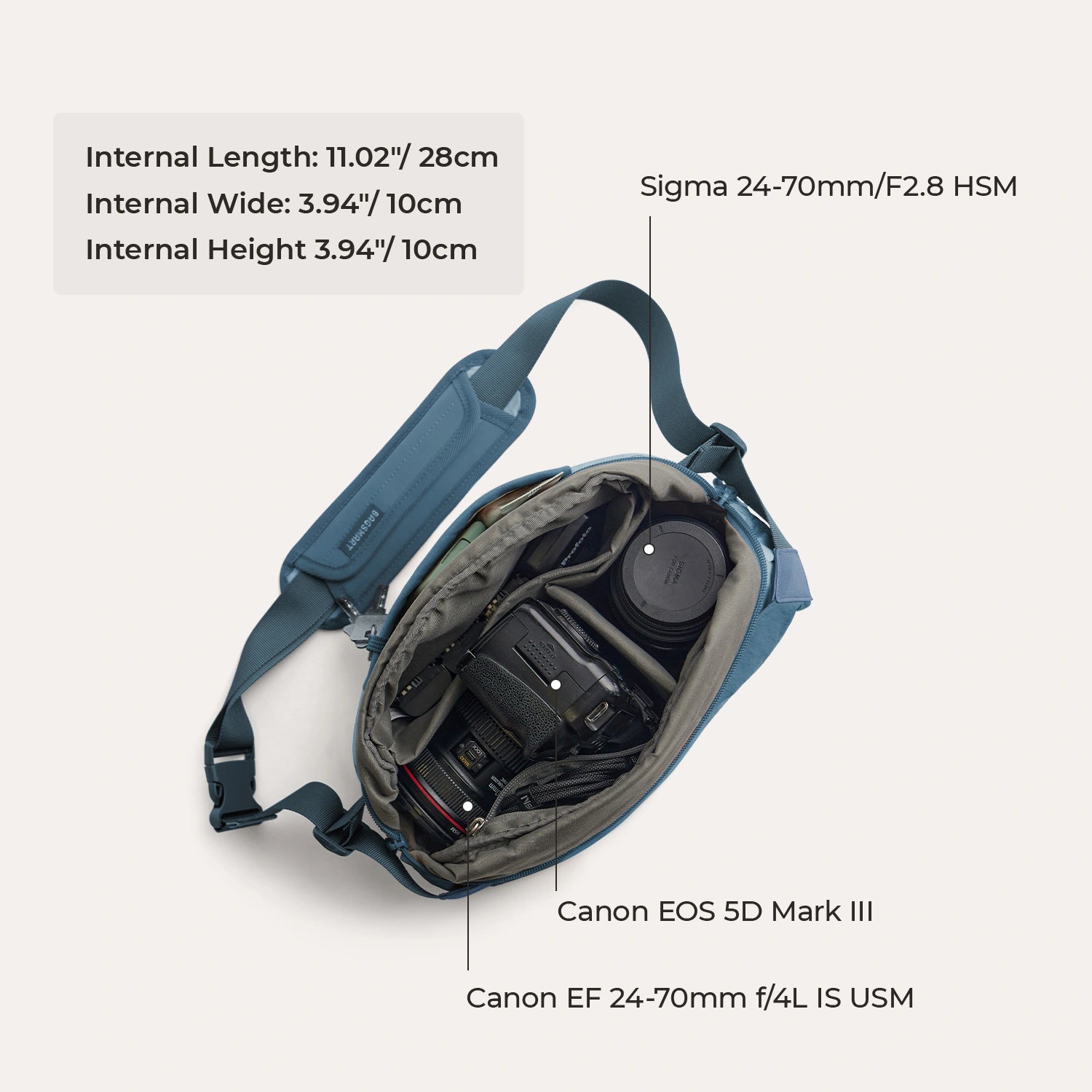 Soar 6L Camera Sling Bag with Tripod Holder