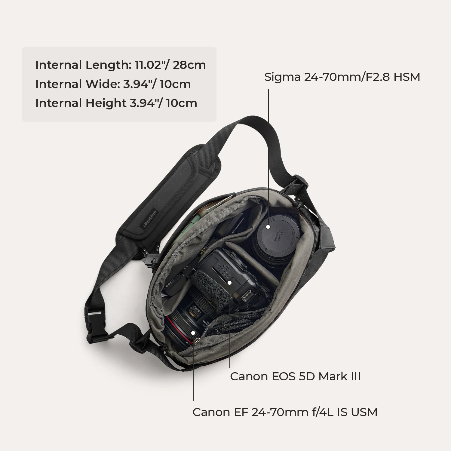 Soar 6L Camera Sling Bag with Tripod Holder
