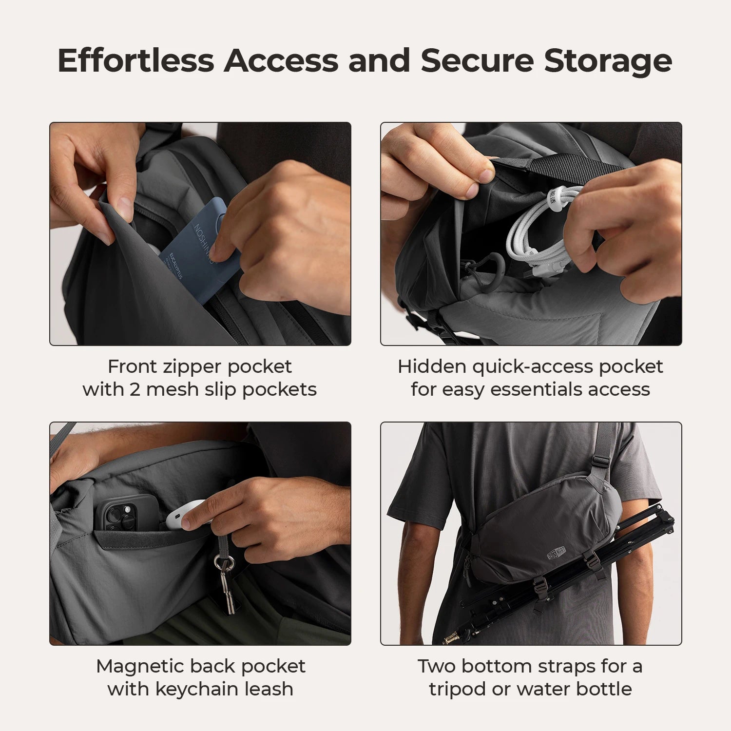 Soar 6L Camera Sling Bag with Tripod Holder