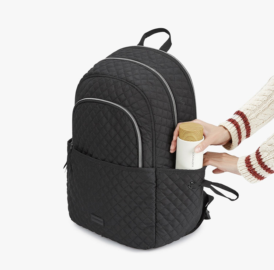The Wanderland Bonchemin Lightweight 15.6 Inch Quilted Work Bookbag-Bagsmart