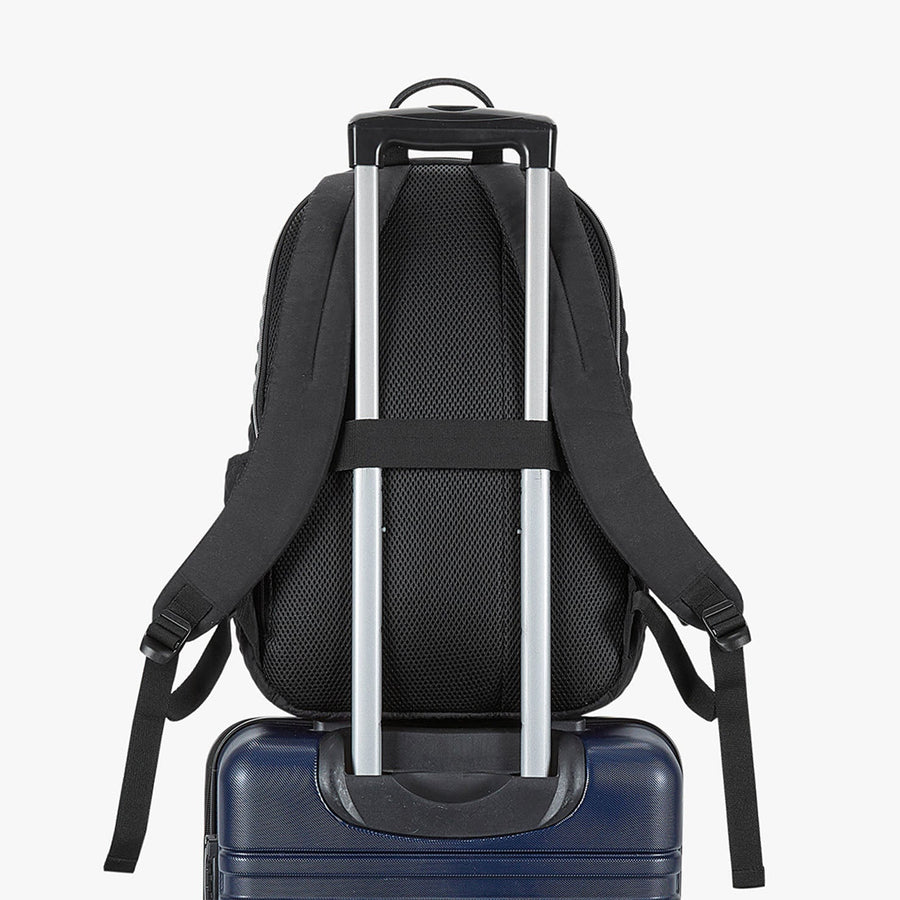 The Wanderland Quilted Lightweight Campus Laptop Backpack with Convenient Luggage Strap-Bagsmart