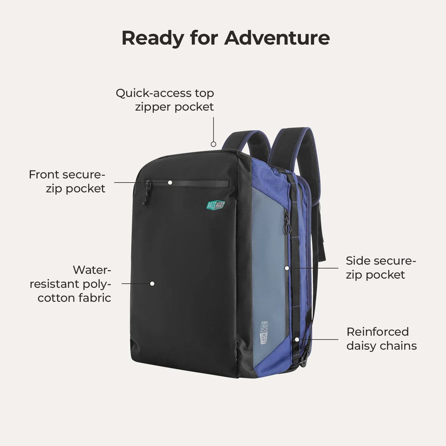 Vega 43L Carry On Travel Duffle Backpack