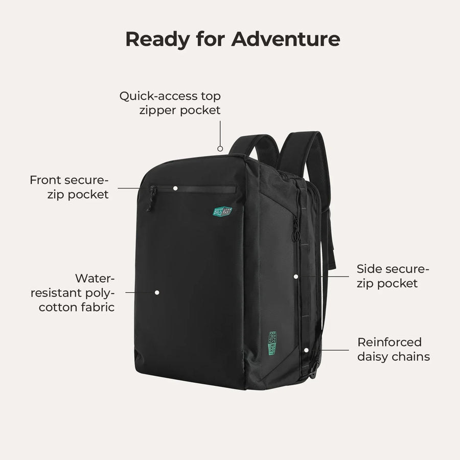 Vega 43L Carry On Travel Duffle Backpack