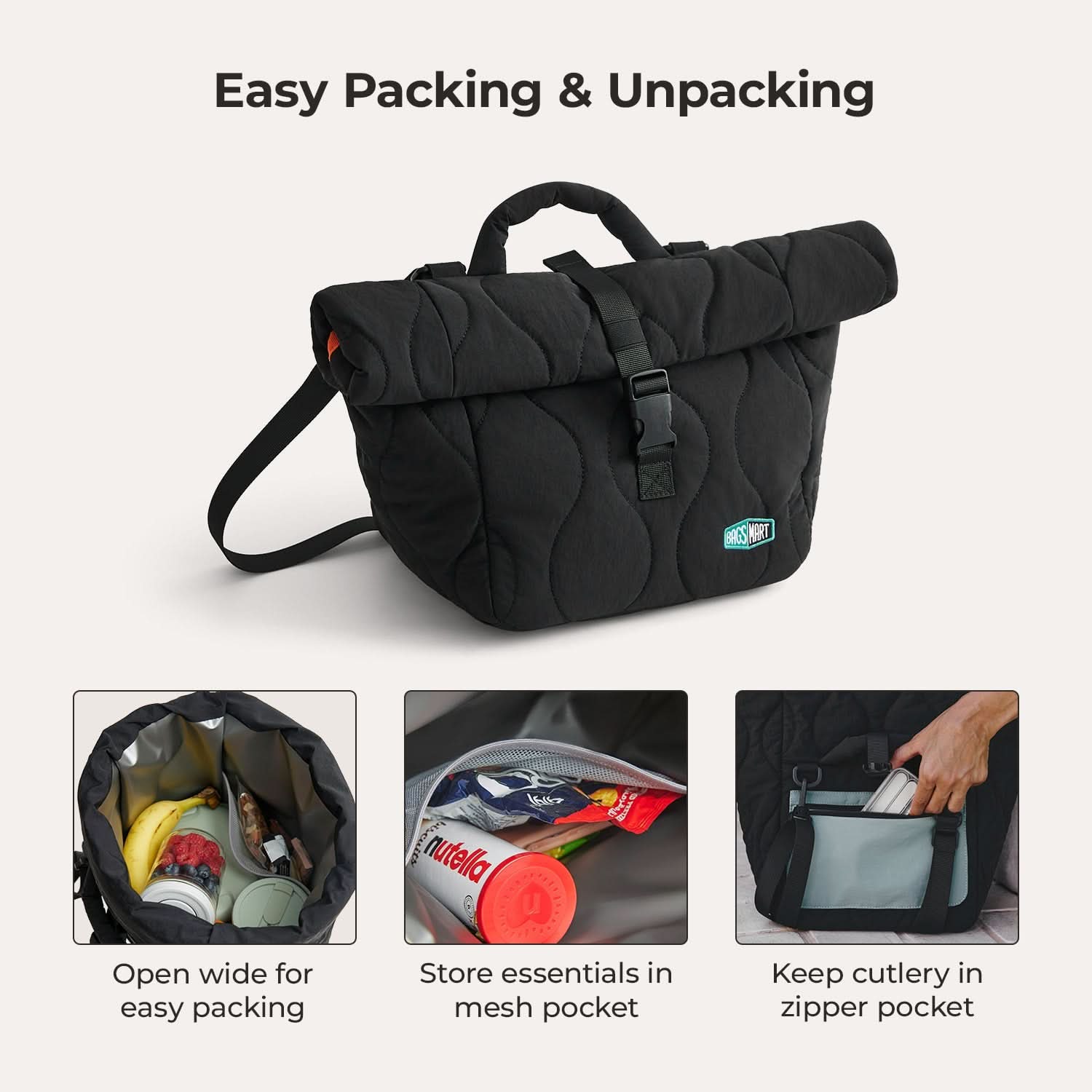 Paz Roll Top Lunch Bag
