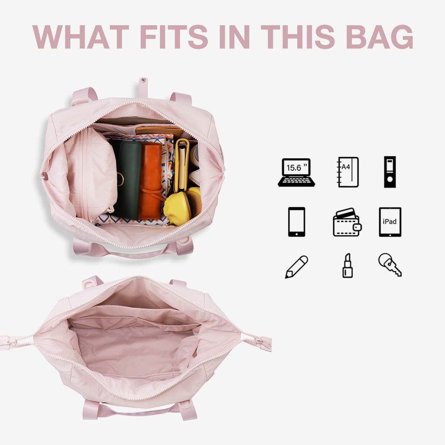 Zoraesque Travel Pink lightweight Gym Bag for Women with Roomy Main Compartment-Bagsmart