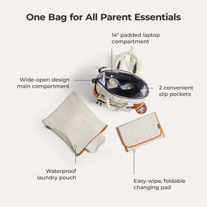 best diaper baby bag backpack tangerine